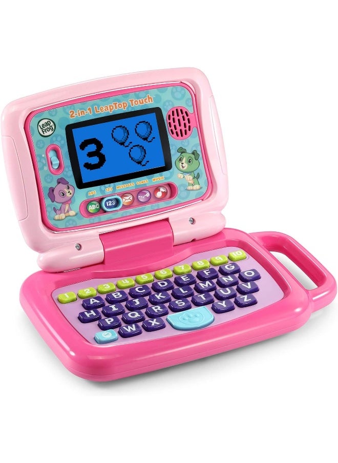 LeapFrog 2-In-1 Leaptop Touch Laptop For Kids, Educational Bilingual Toy That Converts From Laptop To Tablet, Learning Letters, Numbers, And Messages, Pink  - Image 2
