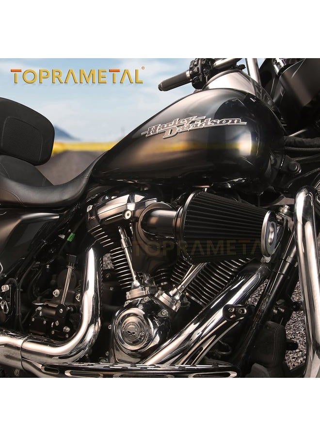 TOPRAMETAL Black cone Air cleaners filters kits stage 1 for harley M8 Touring Road king Street electra Glide Softail Slim 2018-2023 - Image 3