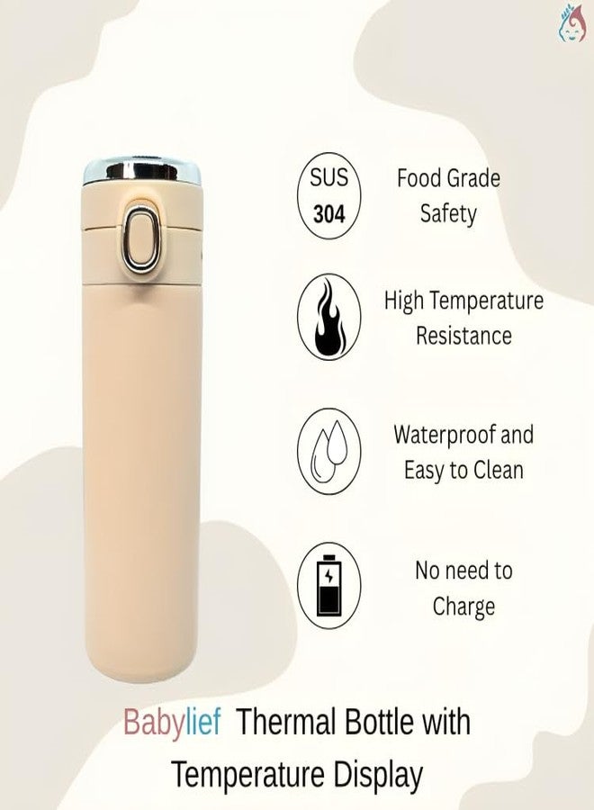 Babylief™ Thermal Bottle with Temperature Display (Elegant Beige) - Image 2