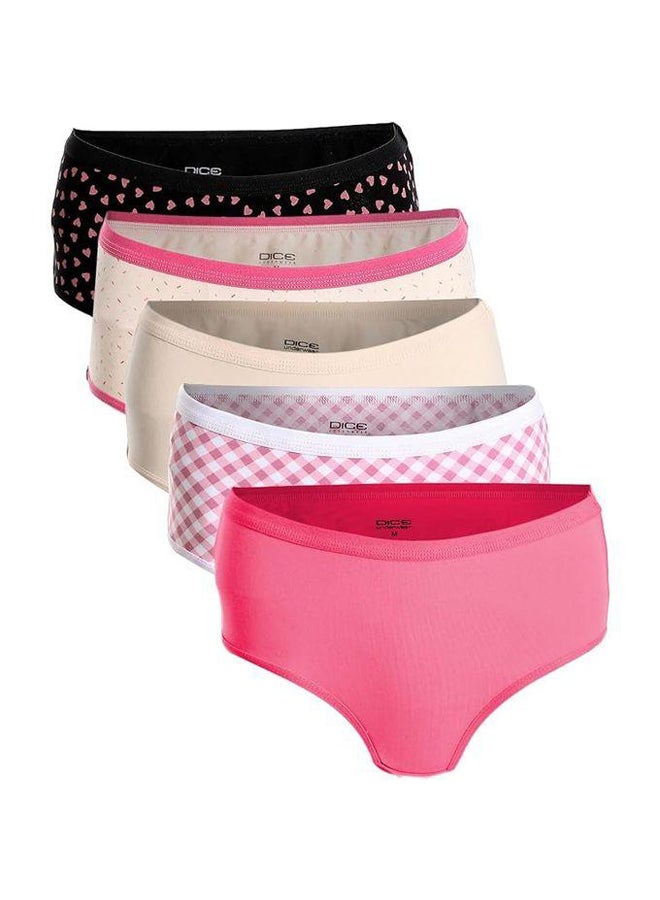 Dice Set Of (5) Soft Plain Berif Panties - For Women