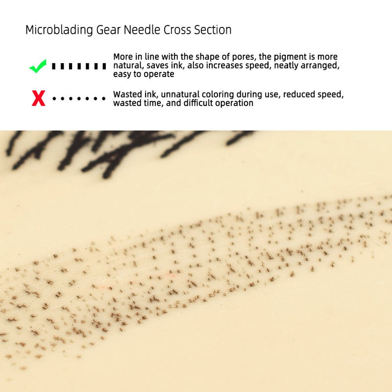 Eyebrow Tattoo Permanent Makeup Set Microblading Kit with Needles Manual Tattoo Pen Eyebrow Pigment Ink Cup Ring Practice Skin Repairing Cream - Image 5