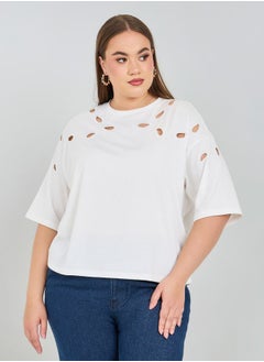 Cut Out Detail Boxy T-shirt