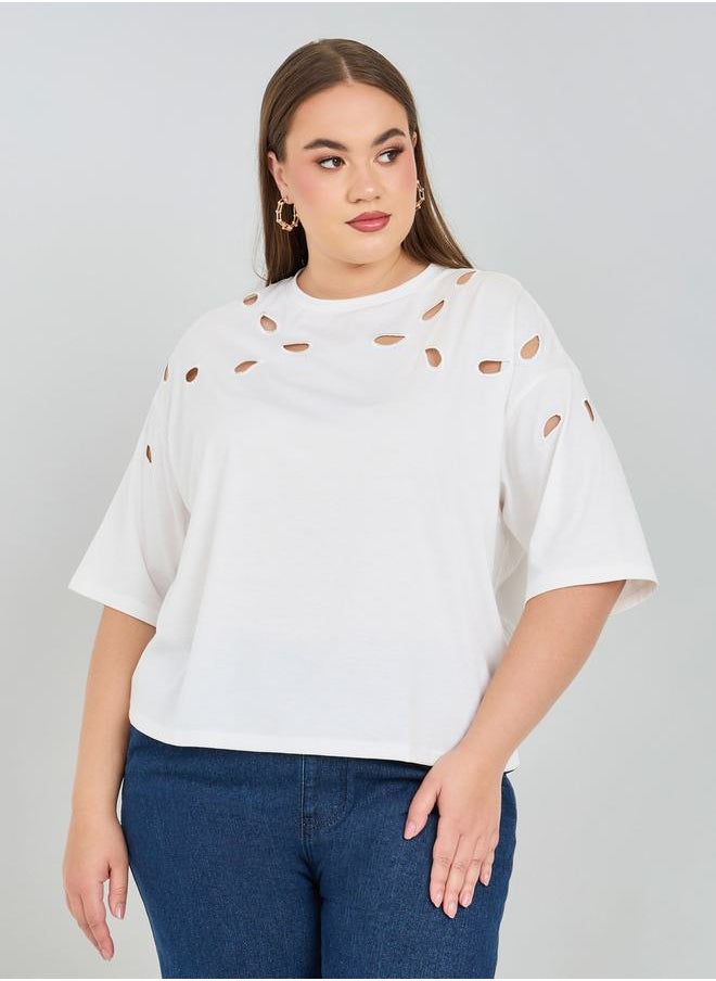 Styli - Cut Out Detail Boxy T-shirt - Image 1