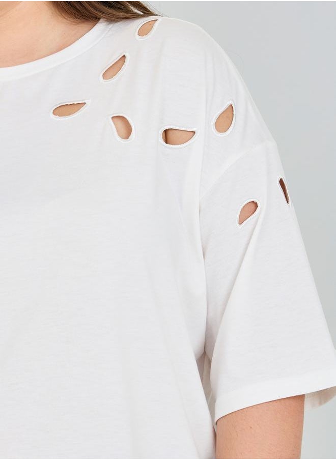 Styli - Cut Out Detail Boxy T-shirt - Image 1