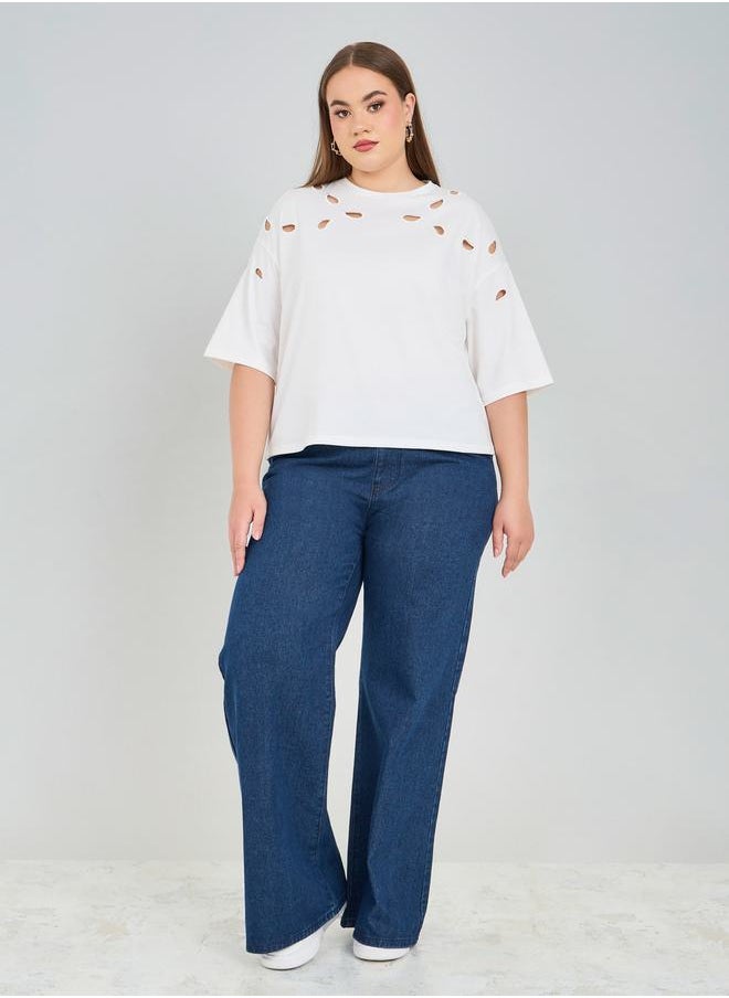 Styli - Cut Out Detail Boxy T-shirt - Image 1