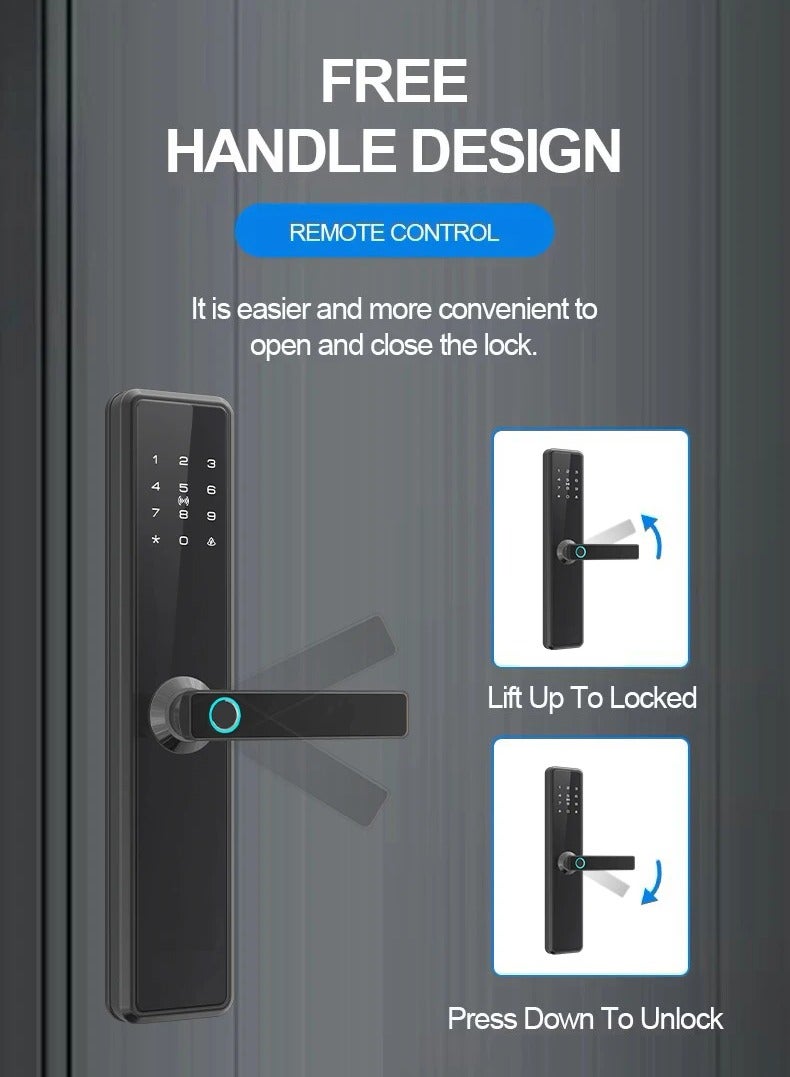 Smart Digital Door Lock – Remote Control, Fingerprint & Passcode