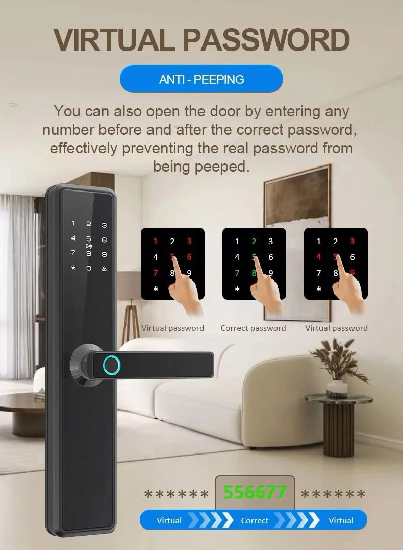 Smart Digital Door Lock – Remote Control, Fingerprint & Passcode