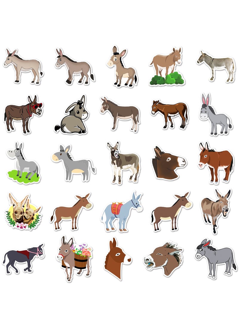 50 قطعة من ملصقات الحمار المقاومة للماء من الفينيل للأطفال والمراهقين والبالغين وزجاجات المياه والكمبيوتر المحمول والهاتف المحمول والجيتار ولوح التزلج - Image 4
