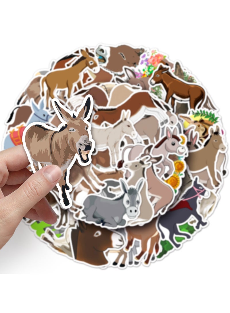 50 قطعة من ملصقات الحمار المقاومة للماء من الفينيل للأطفال والمراهقين والبالغين وزجاجات المياه والكمبيوتر المحمول والهاتف المحمول والجيتار ولوح التزلج - Image 2