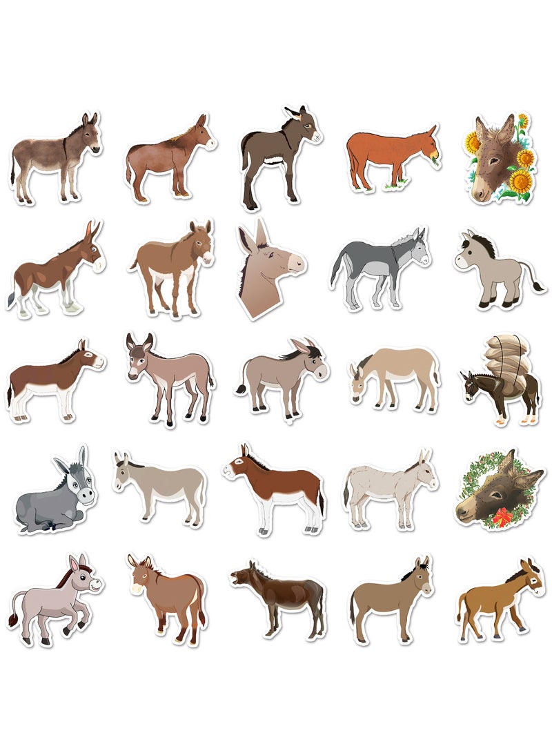50 قطعة من ملصقات الحمار المقاومة للماء من الفينيل للأطفال والمراهقين والبالغين وزجاجات المياه والكمبيوتر المحمول والهاتف المحمول والجيتار ولوح التزلج - Image 5