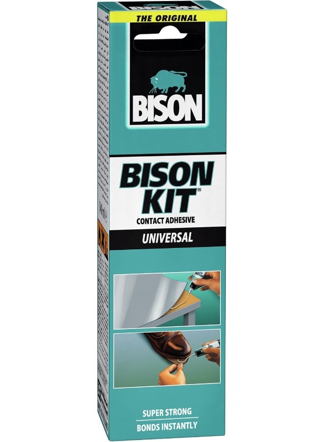 Bison Kit Contact Adhesive 140 Ml, The Famous, Super Strong, Universal & Heavy Duty Liquid Glue, Bonds Easy, Instantly And Permanently Flexible, , Made In Holland, Heat Resistant - Image 2