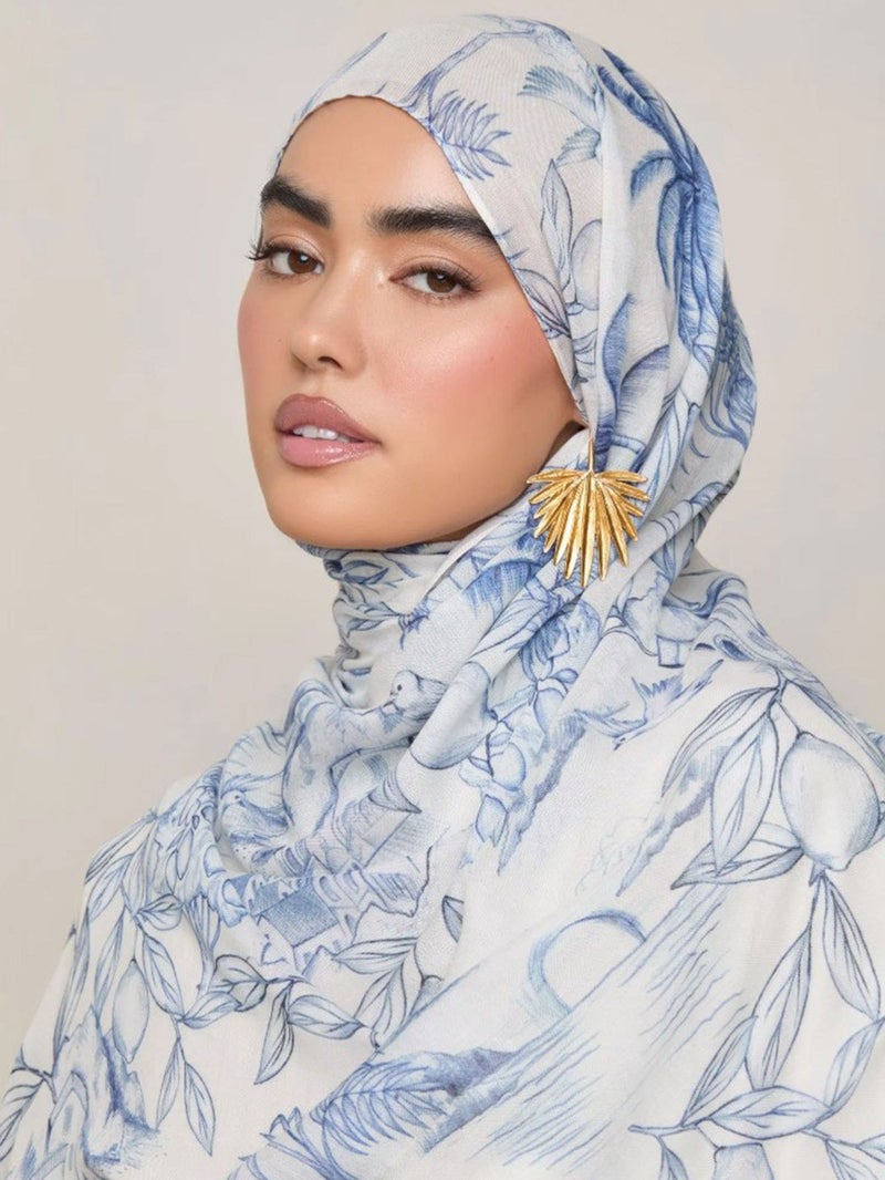 FANXIN Ethnic Style Satin Polyester Shawl Wrap for Women - Elegant Floral Design, Lightweight Scarf for All Seasons