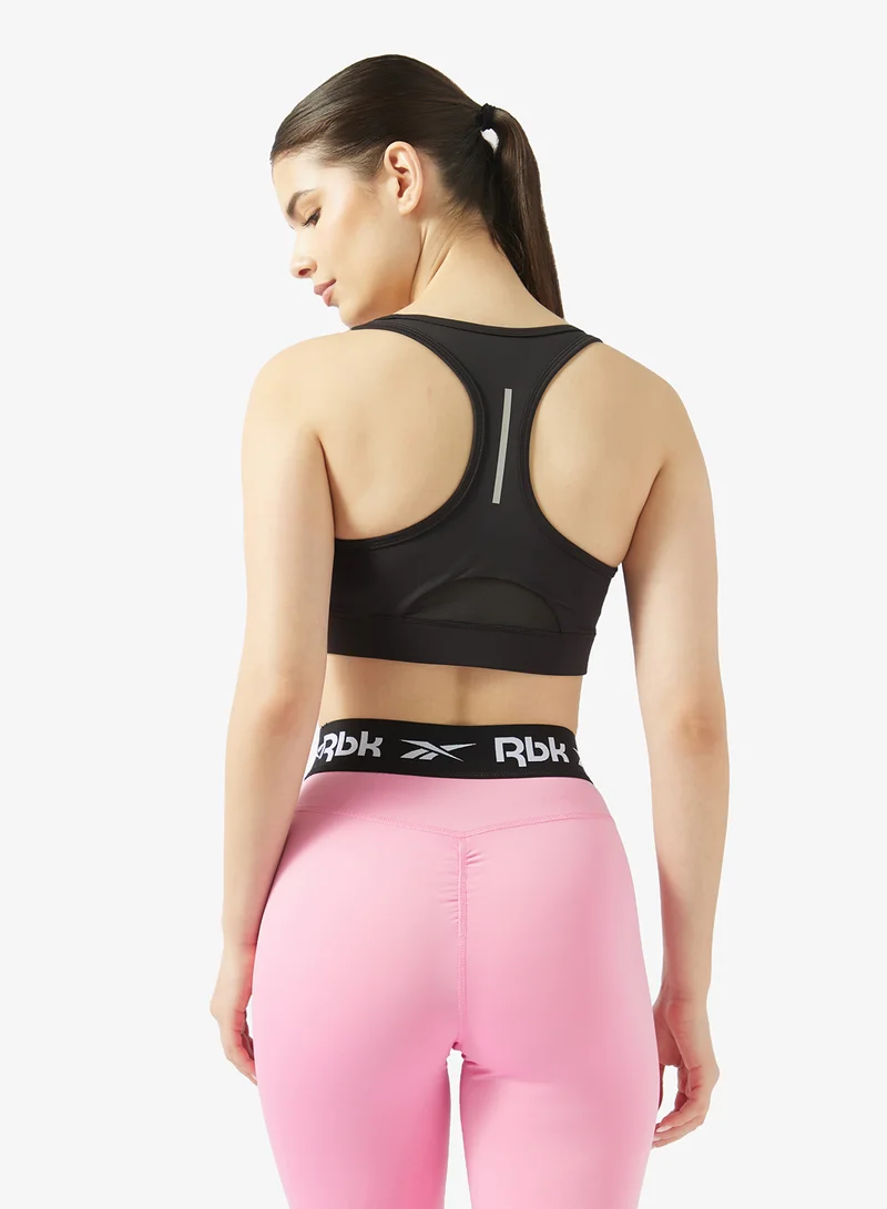 ريبوك حمالة صدر رياضية للجري معدنية فاخرة