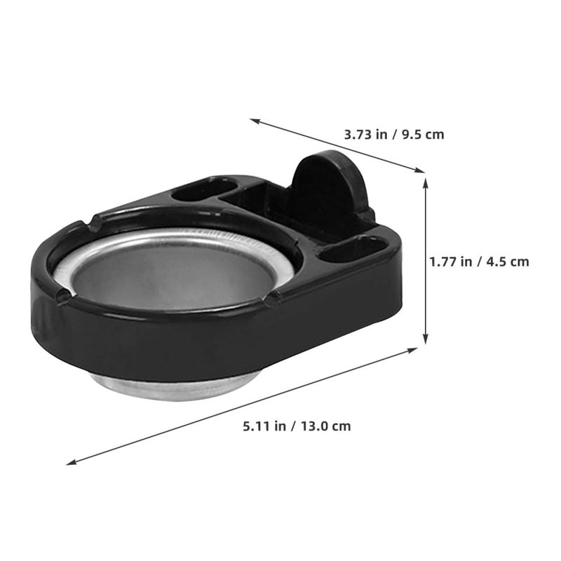 Wall Mounted Stainless Steel Ashtray Separable Ash Holder Black Smoking Bin For Indoor Bathroom Use - Image 3
