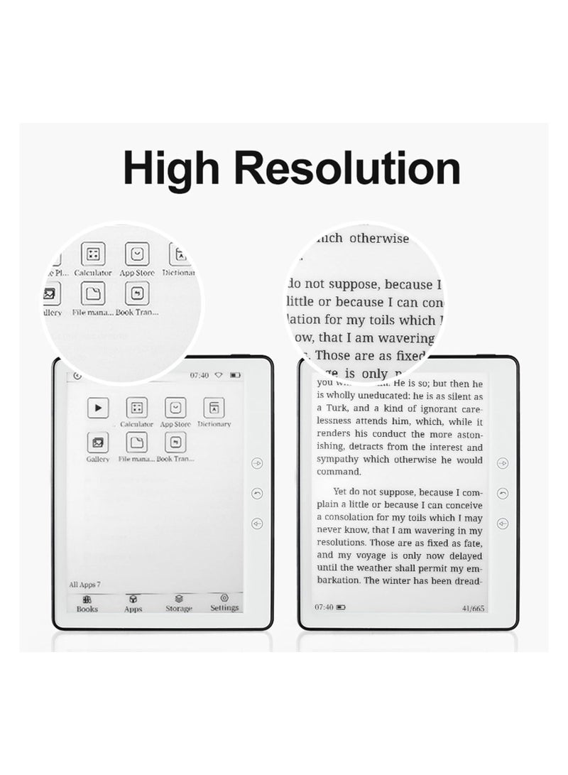 HD E-Reader for Android 8.1, 5.76ʺ Eye-Friendly Flat Ink Screen, Ultra-Thin & Lightweight HD Touchscreen Reader - Image 4