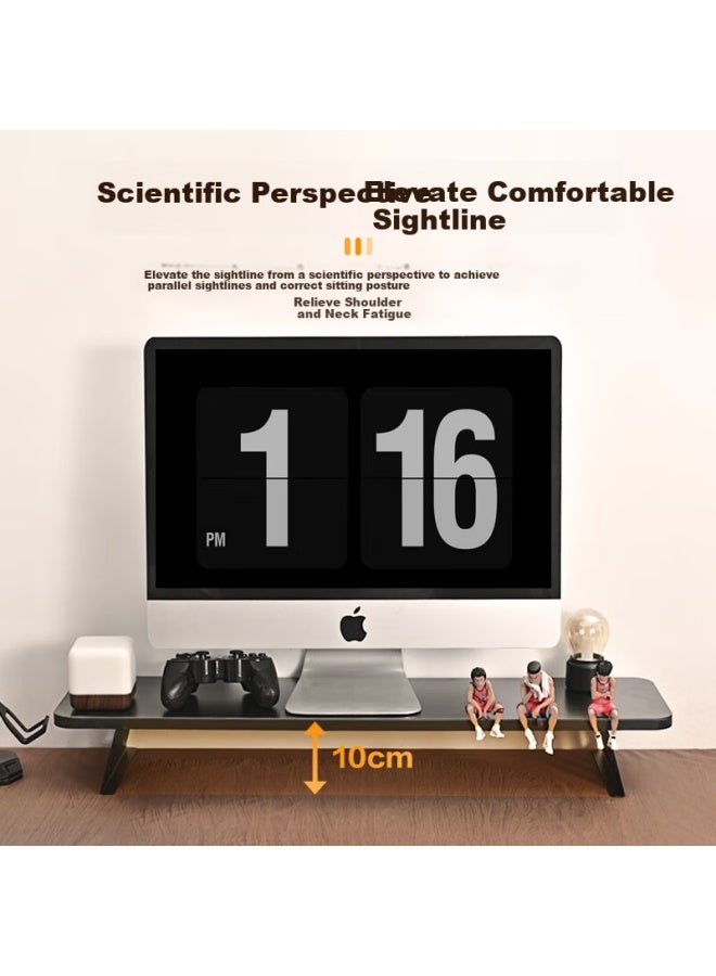 Nvv Monitor Stand Desktop Computer Stand Computer Desk Pad Heightening Office Laptop Stand Desktop Storage Extended Base Storage Rack Np-2960 Black - Image 3