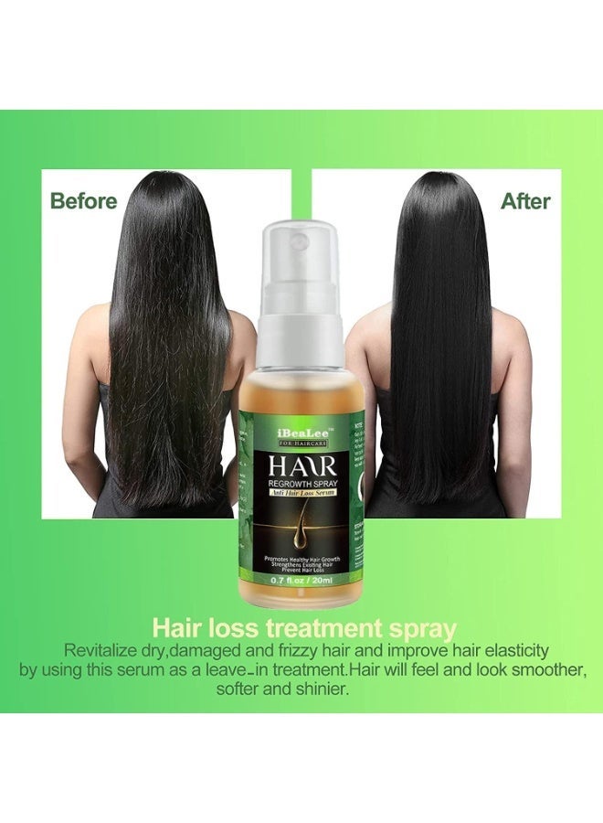 iBealee 2-PACKS Hair Growth Booster Serum,Hair Regrowth spray,Hair Growth Essential Oils, Anti Hair Loss Serum, for Hair Care 20ml*2 - Image 3