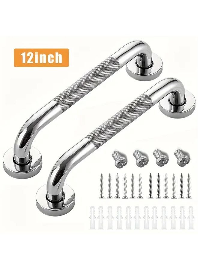 16 Inch 2PCS Safety Grab Bar Bathroom Support Handle Steel Bath Shower Toilet Hand Rail - Image 5