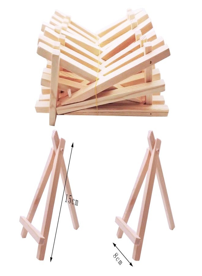 Markeny 14Pack Wood Display, 6 Inch Wooden Tripod Display Stand for Painting Craft Sewing Display - Image 2
