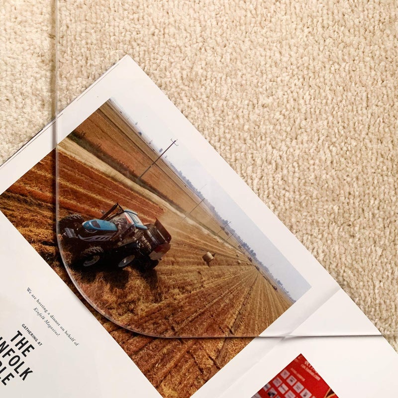 MuArts [UpgradedVersion] Crystal Clear 1/5" Thick 47" x 40" Heavy Duty Hard Chair Mat, Can be Used on Carpet or Hard Floor - Image 4