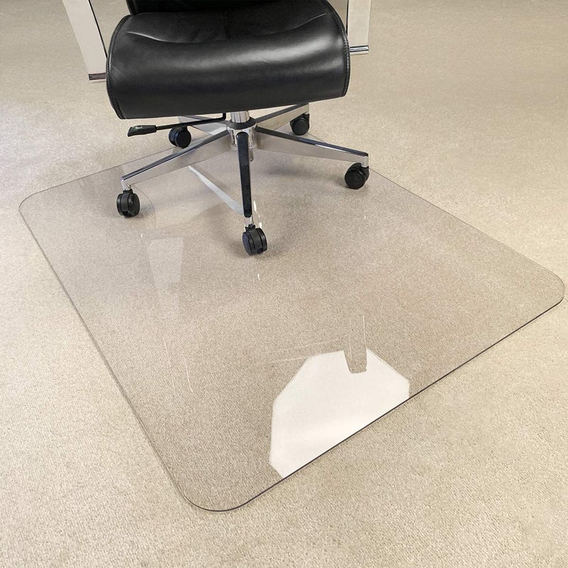MuArts [UpgradedVersion] Crystal Clear 1/5" Thick 47" x 40" Heavy Duty Hard Chair Mat, Can be Used on Carpet or Hard Floor - Image 3