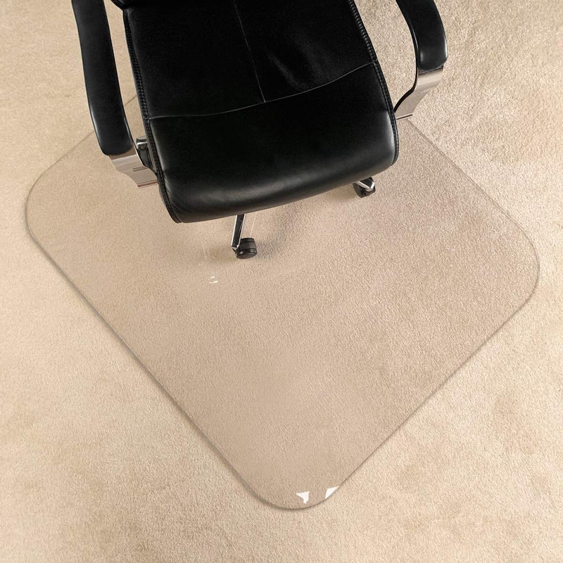 MuArts [UpgradedVersion] Crystal Clear 1/5" Thick 47" x 40" Heavy Duty Hard Chair Mat, Can be Used on Carpet or Hard Floor - Image 1