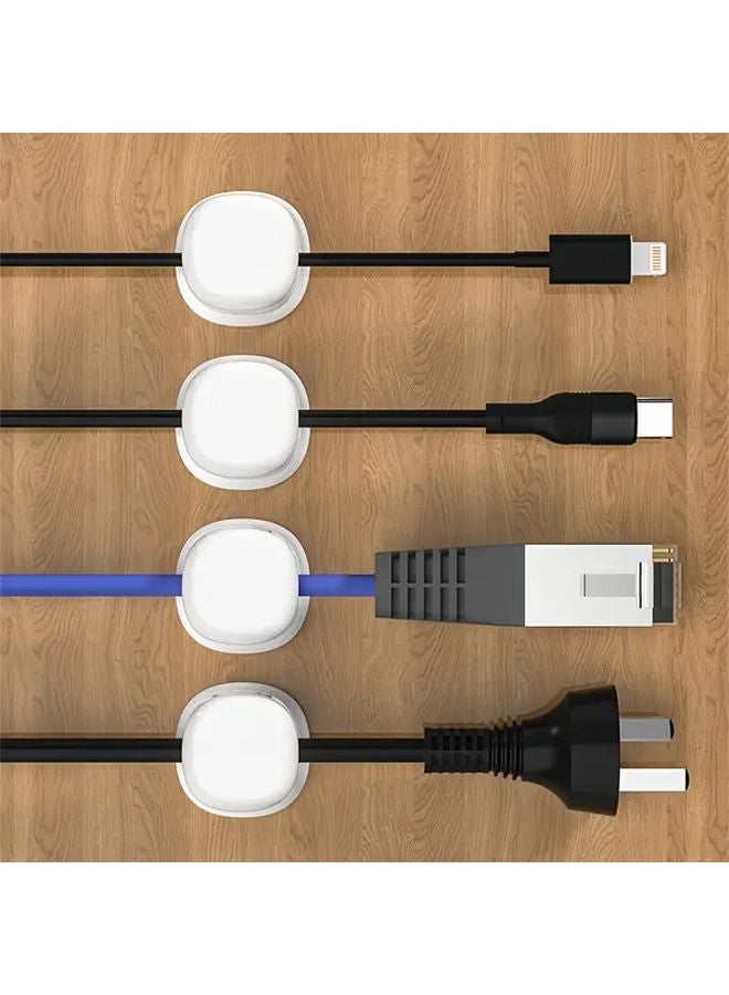 3pcs Transparent Auto Rebound Spring Cable Organizers Durable Cord Management For Desk - Image 5