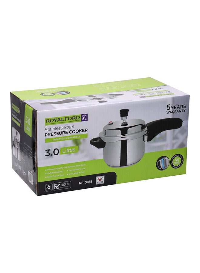 Royalford Stainless Steel Induction Compatible Pressure Cooker 3Liters - Image 4