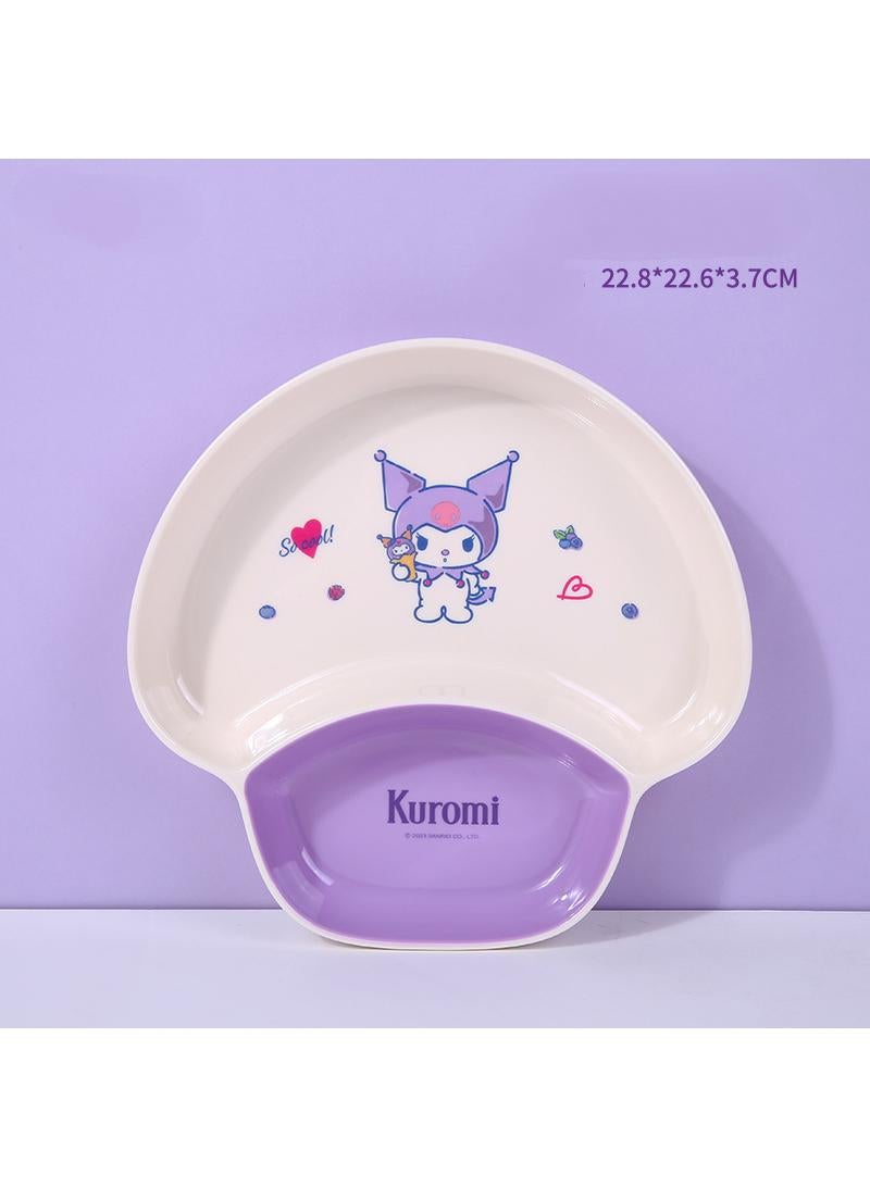 General Kuromi Printed Two Grid Split Food Plate  - Image 1