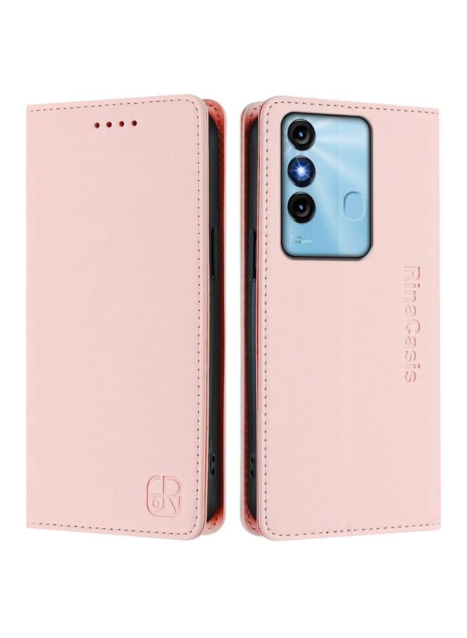 erorex Case For itel P38 / S17 / Vision 3 RC01 Dual-Folded Magnetic Suction RFID Leather Phone Case - Image 2