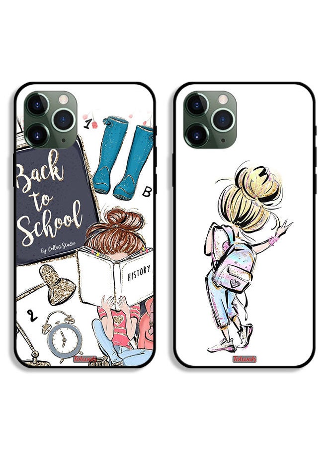 Tolwak Two Cases For Apple iPhone 11 Pro Max Protective Covers Go To School and Study  - Image 1