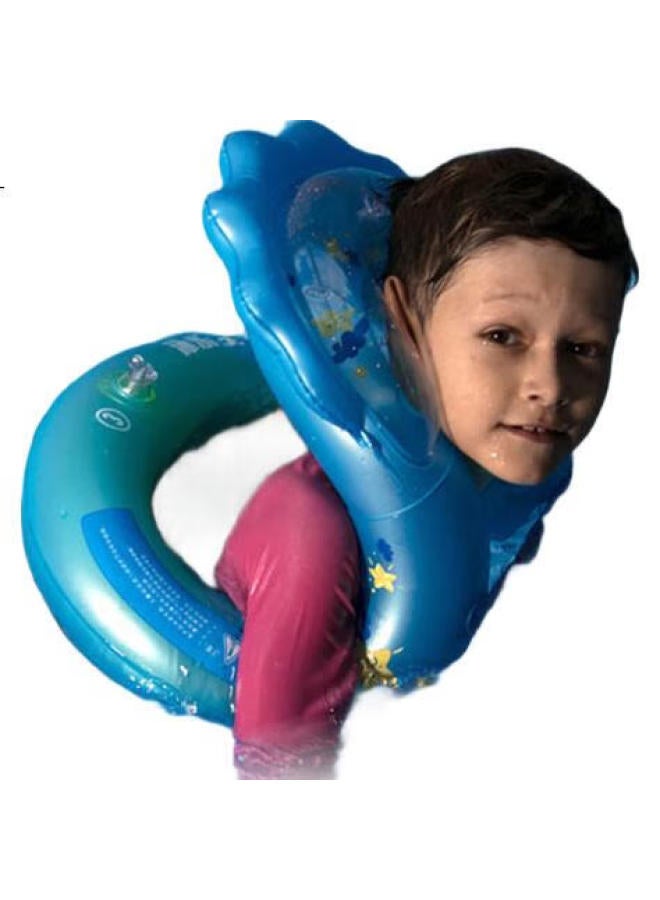 Swimming Fun Yonglebao, 7Th Generation Snake-Shaped Swim Ring, Children'S Circular Inflatable Swimming Ring, Blue, Size S, Double/3 Air Chambers Randomly Sent - Image 3