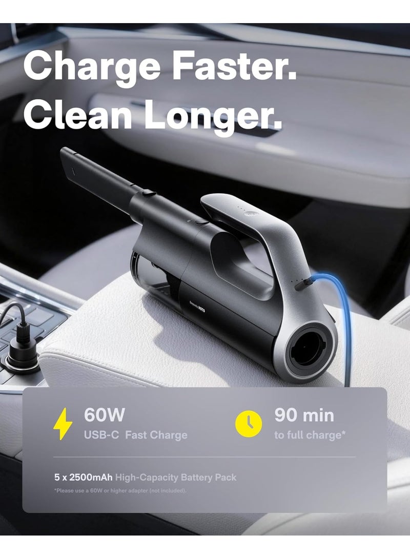 HOTO BlowVac™ Cordless Handheld Vacuum Cleaner, 23000Pa High Suction, 3 Suction Modes, Electric Air Duster & Blower, Rechargeable Portable Car Vacuum Cleaner, Black - Image 5
