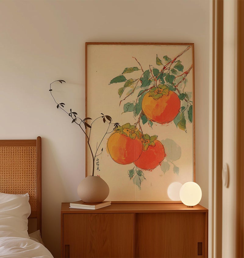 TNESSENTIAL Japanese  Persimmon Poster, Watercolour Fruit Print, Botanical Wall Art - Image 5