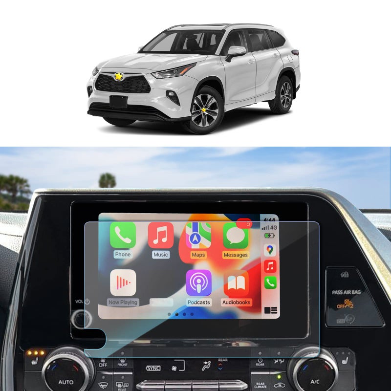 SKTU Screen Protector for 2023-2025 Toyota Highlander/Highlander Hybrid 8In Navigation 2023 2024 2025 Highlander Accessories Tempered Glass HD Clear - Image 1