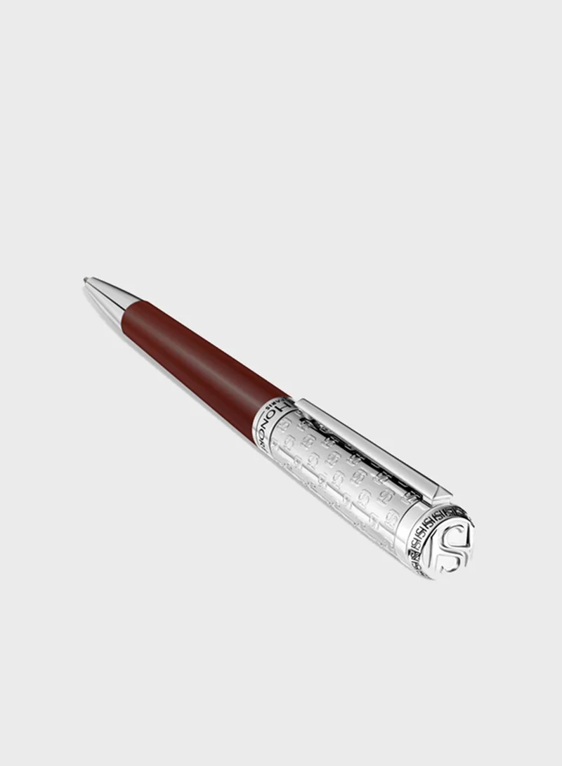 Saint Honore Paris Logo Burgundy & Silver Stainless Steel Pen