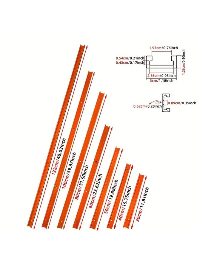 Aluminum Alloy 31.5 Inch T Track Chute 30 Type T Slot Miter Jig for Table Saw Workbench DIY Tool - Image 4