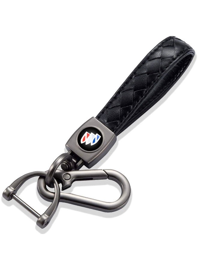 Genuine Leather Car Logo Keychain For Buick Car