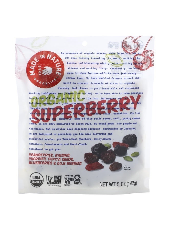 Made in Nature, Organic Superberry, Cranberries, Raisins, Cherries, Pepita Seeds, Blueberries & Goji Berries, 5 oz (142 g) - Image 1