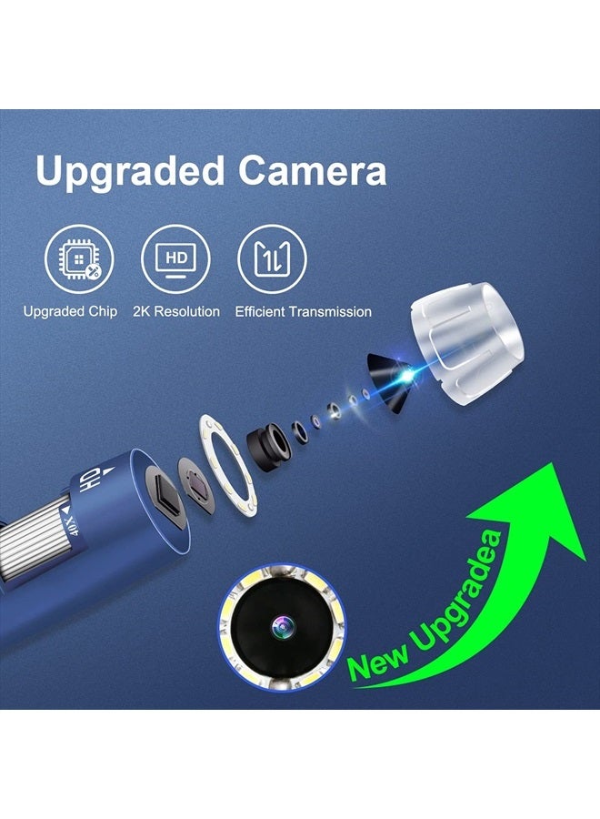 Jiusion 2K HD 2560x1440P USB Digital Microscope for Android Cellphone and Tablet Windows Mac Linux, 40X to 1000X Magnification Endoscope Handheld Mini Magnifier Camera for Coin Facial Skin Scalp - Image 2