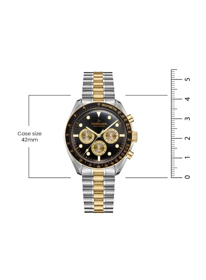 TORNADO Men's Stainless Steel Chronograph Watch T22103-TBTB - 42 mm