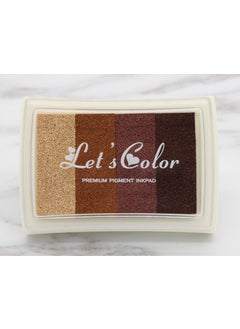 Generic Korean Creative Stationery DIY Gradient Ink Pad 4-Color brown change 