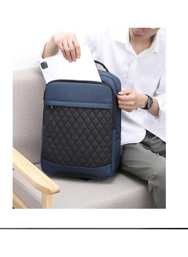 True Human TRUE HUMAN backpack With USB charging Port and anti -theft Lock,Laptop bag,office bag for Men and Women | College Bags for Girls & Boys (BLUE)  - Image 4