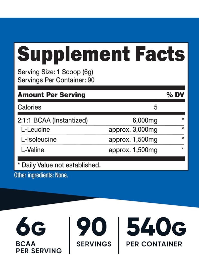 Nutricost بي سي إيه إيه بدون نكهة، 1.2 رطل (540 جرام) - Image 2