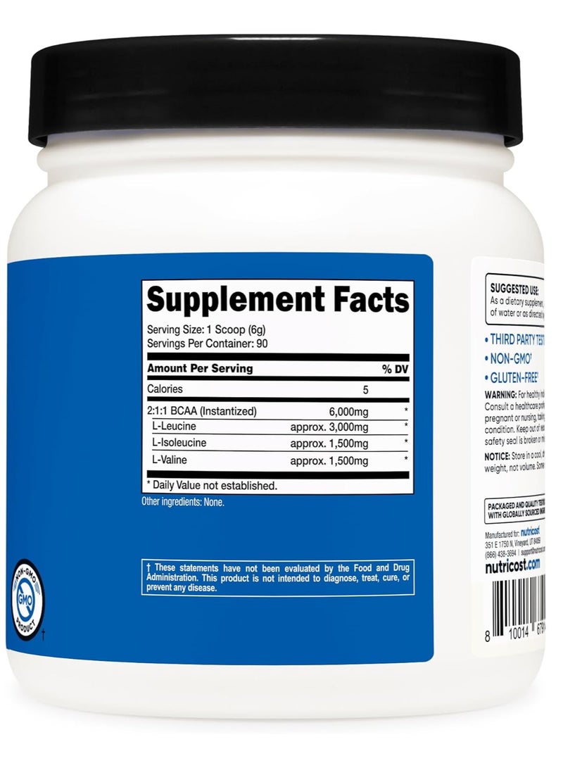 Nutricost بي سي إيه إيه بدون نكهة، 1.2 رطل (540 جرام) - Image 4