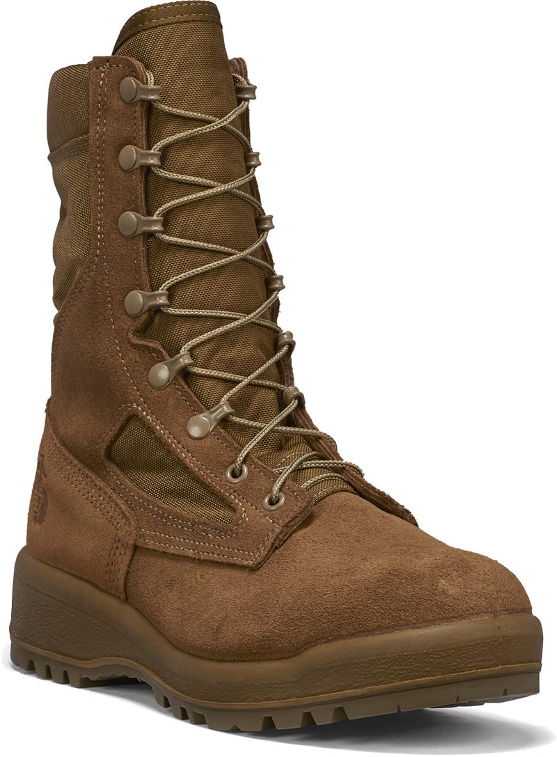 Belleville Men's 500 USMC Waterproof Military Boots (EGA) - Cushioned Sole Tactical Boots for Men - Full-Grain Cattlehide Leather & Nylon Fabric - Berry Compliant - Mojave - Image 1