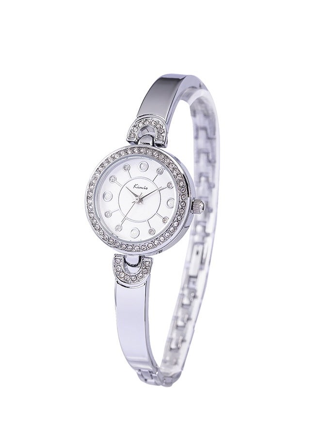 KIMIO - Kimio Women's Luxury Stainless Steel Diamond Dial Bracelet Quartz Wrist Watch - Image 1