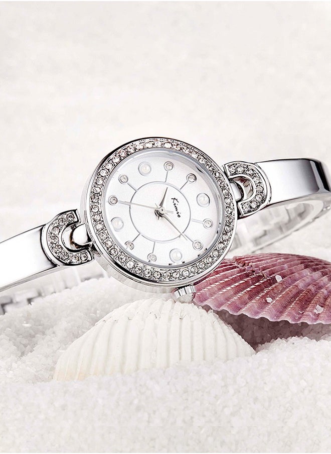 KIMIO - Kimio Women's Luxury Stainless Steel Diamond Dial Bracelet Quartz Wrist Watch - Image 1