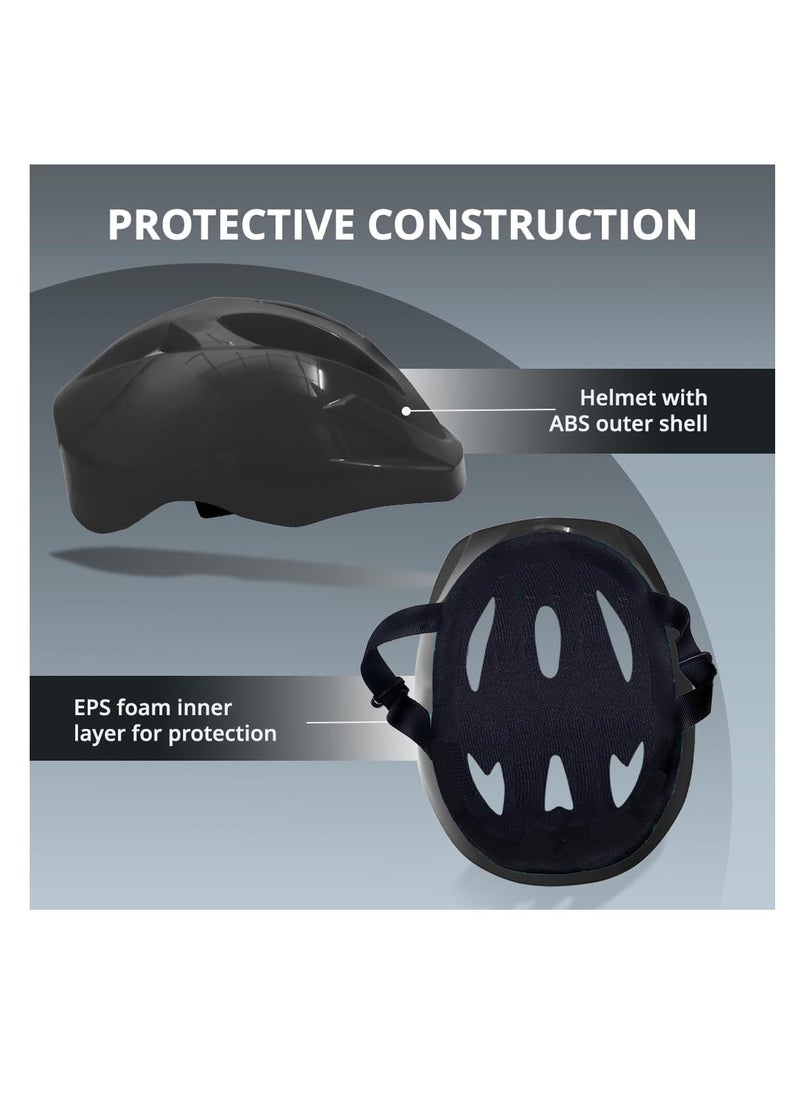 ENDLESS  - EL1026 Multi Utility Sports Helmet for Cycling, Skating, Skateboarding | Black | Material : ABS, EPS | With High Density EPS (Thermocol) Padding, Soft Cushion and Adjustable Strap for Best Fit - Image 1
