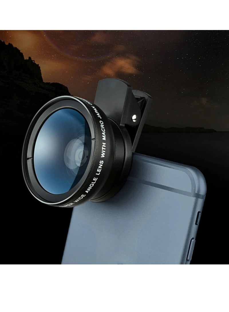 AROAQ Smartphone Camera Lens, 0.45x Super Wide Angle 2 In 1 Mobile Macro Phone Camera Lens, Portable And Convenient Clip On Professional Hd Camera Lens For Most Mobile Phones And Tablets, (1pc, Black) - Image 5